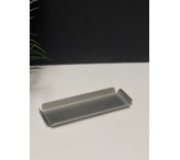 صحن حديد فضي وسط