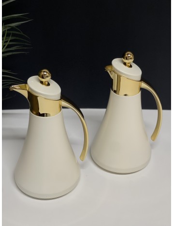 طقم ترامس مكس ذهبي مع ابيض