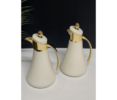 طقم ترامس مكس ذهبي مع ابيض