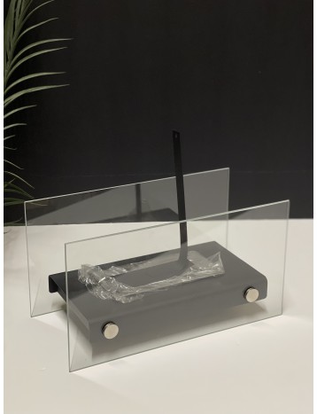 مدفأة زجاج اسود