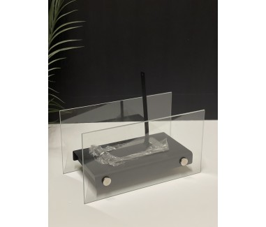 مدفأة زجاج اسود