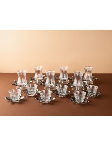 طقم كريستال 24 قعطه اسود