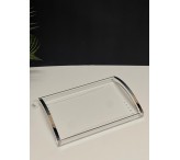 صينيه بمسكه فضي وسط