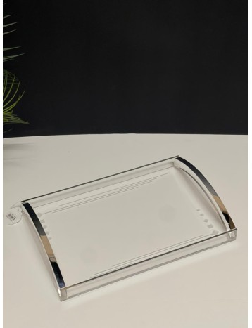 صينيه بمسكه فضي وسط