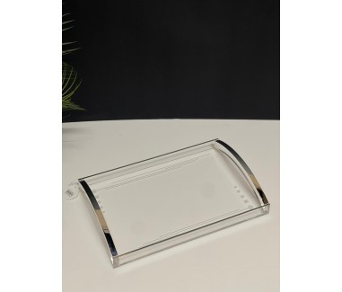 صينيه بمسكه فضي وسط