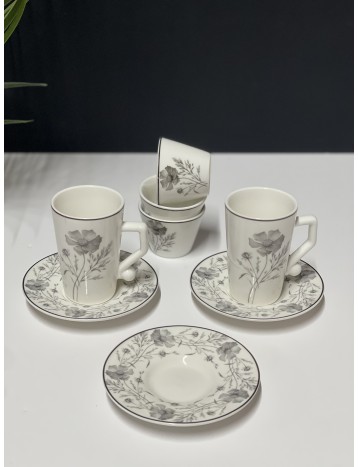 طقم بيالات وفناجيل 18 قطعة