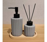 طقم صابون رمادي