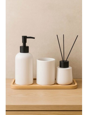 طقم صابون 4 قطع ابيض