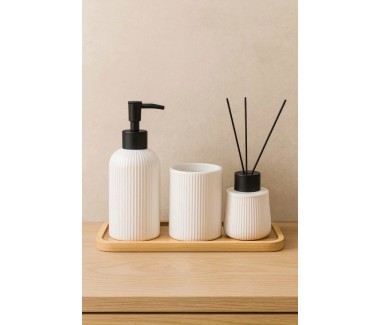 طقم صابون 4 قطع ابيض