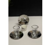 طقم ضيافة 36 قطعه بصحن فضي