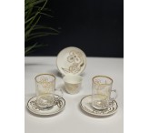 طقم ضيافة ذهبي 36 قطعه 075