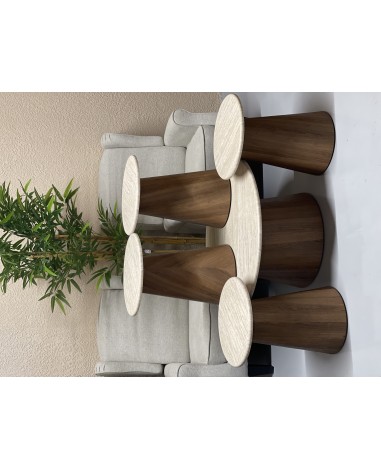 طقم طاولات خشبي