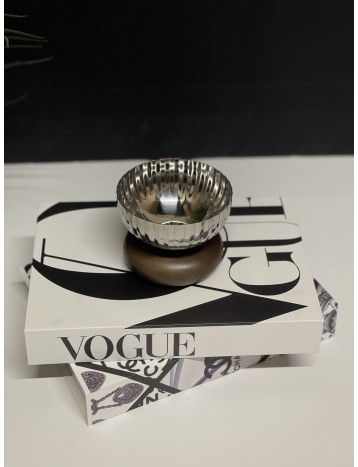 صحن تقديم بقاعدة خشبي 02