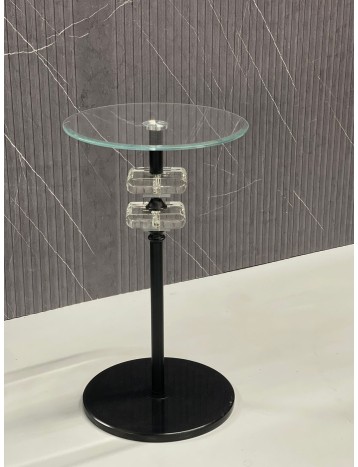 طاوله خدمه كريستال اسود