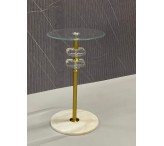 طاوله خدمه كريستال ذهبي