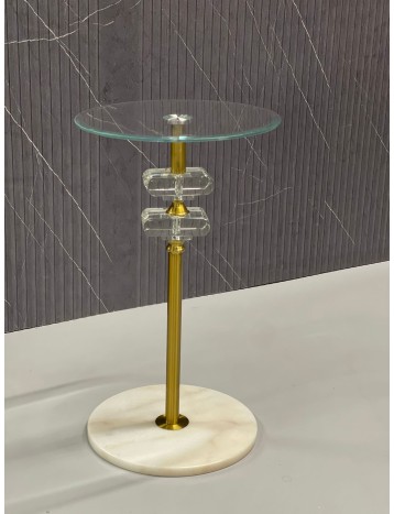 طاوله خدمه كريستال ذهبي