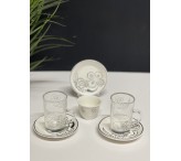 طقم ضيافة فضي 36 قطعه 076