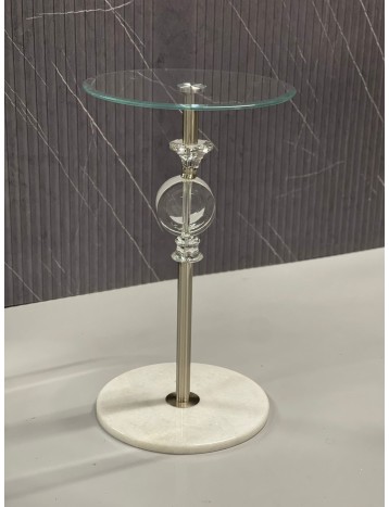 طاوله خدمه كريستال فضي 01