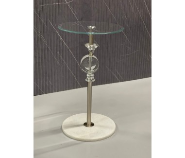 طاوله خدمه كريستال فضي 01