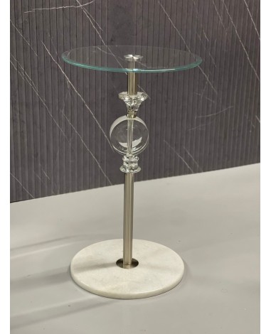 طاوله خدمه كريستال فضي 01