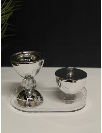 طقم مباخر فضي