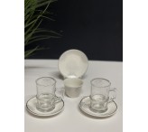 طقم ضيافة فضي 36 قطعه 077