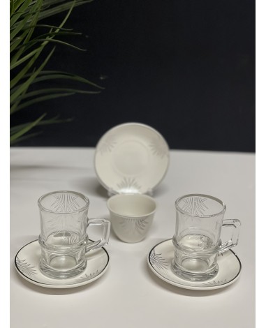 طقم ضيافة فضي 36 قطعه 077