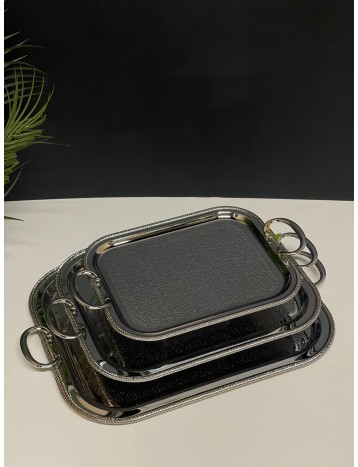 طقم صواني فضي 001