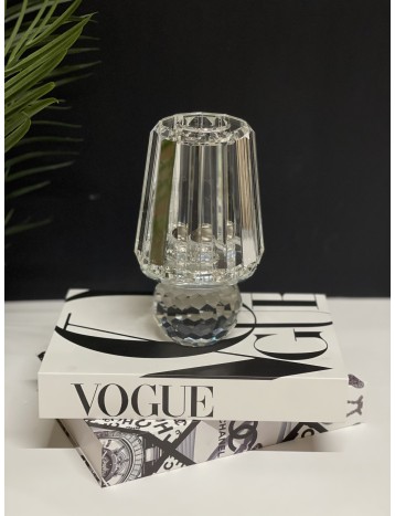 مبخره كريستال شفاف بغطاء