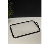 صينية تقديم شفاف اسود