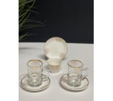 طقم ضيافة ذهبي 36 قطعه 078