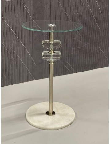 طاوله خدمه كريستال فضي 