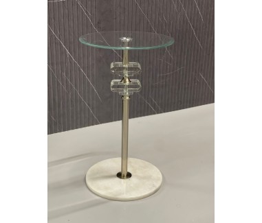 طاوله خدمه كريستال فضي 