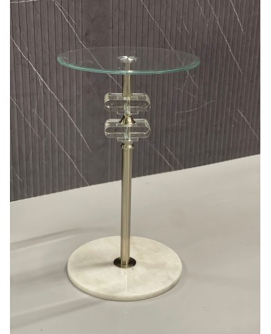 طاوله خدمه كريستال فضي 