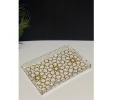 صينية بنقش ذهبي 