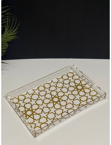 صينية بنقش ذهبي 