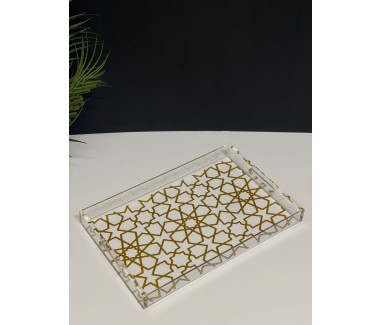 صينية بنقش ذهبي 