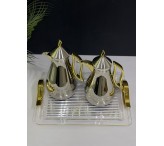 طقم ترامس مكس ذهبي مع صينية 