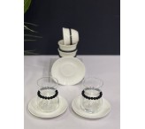 طقم ضيافة 36 قطعة ابيض واسود