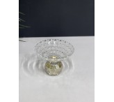 صحن شفاف بقاعدة ذهبي