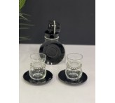 طقم ضيافة 36 قطعة فضي واسود