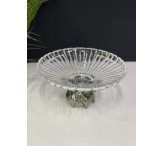 صحن تقديم بقاعدة كريستال اسود