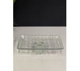 صحن مستطيل بقاعدة كريستال 