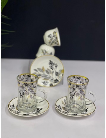 طقم ضيافة 36 قطعة بنقش