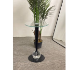 طاولة خدمة بقاعدة كريستال اسود