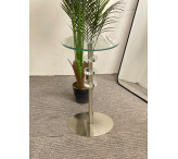 طاولة خدمة بعامود فضي