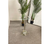 طاولة خدمة بقاعدة كريستال فضي