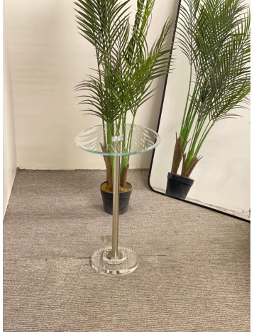 طاولة خدمة بقاعدة اكريلك فضي