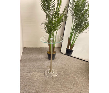 طاولة خدمة بقاعدة اكريلك فضي