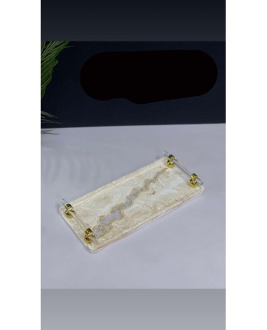 صينية رخامي ذهبي